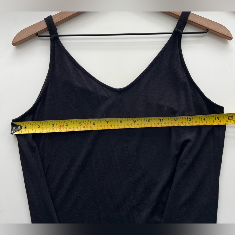 Athleta Black Nighttime Bliss Sleep Romper Jumpsuit Lingerie PJ wide leg stretch - Picture 6 of 7